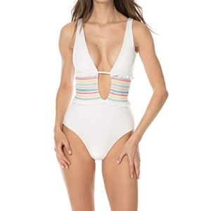 NWT White one piece swim